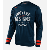 Troy Lee Designs Scout GP Cross-shirt Ride On Slate Blauw