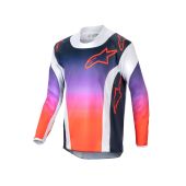 Alpinestars Jeugd motorcross shirt Racer Hoen Grijs/Oranje/Zwart