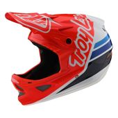 Troy Lee Designs D3 Helmet Fiberlite Silhouette Red White - S