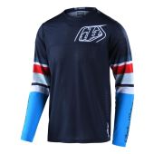 Troy Lee Designs Gp Air Cross Shirt Warped Blue/Rood