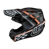 Troy Lee Designs Se4 Polyacrylite Mips Helmet Warped Zwart/Koper