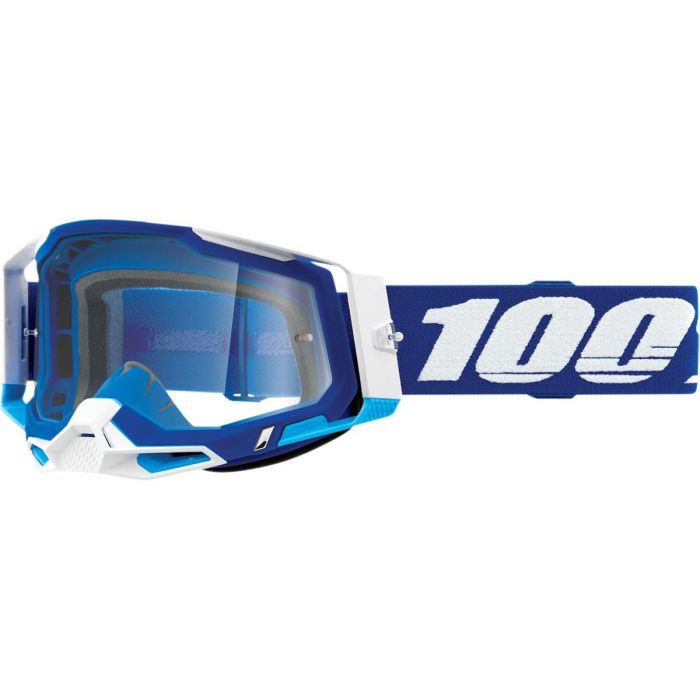 100% Crossbril Racecraft 2 blauw transparante lens