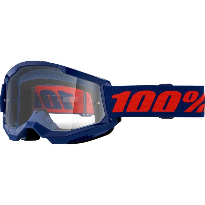 100% BMX crossbril Strata 2 Donker Blauw Doorzichtig | Gear2win.nl
