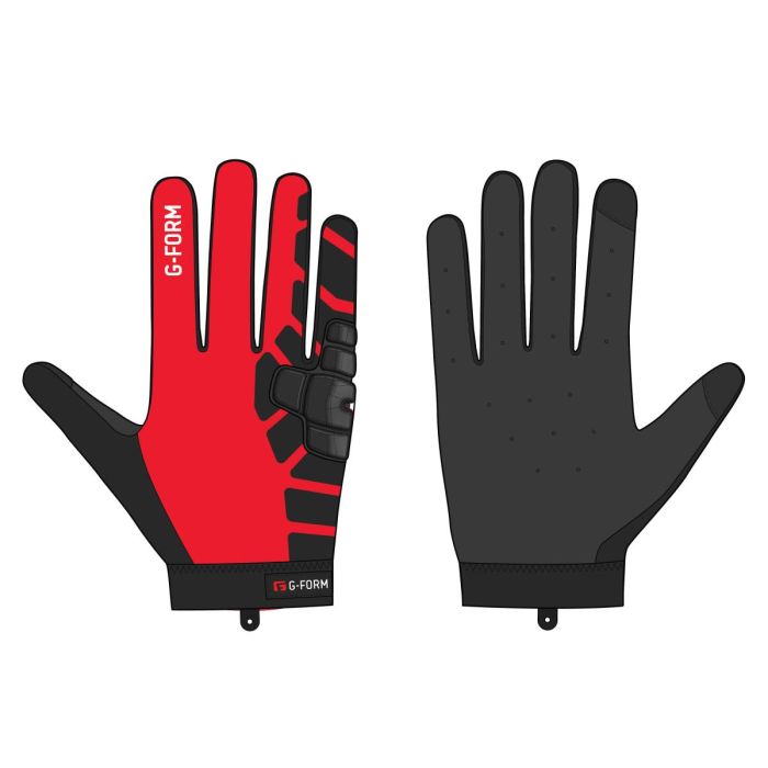 G-Form - Bolle BMX handschoenen extra warm Rood/Zwart