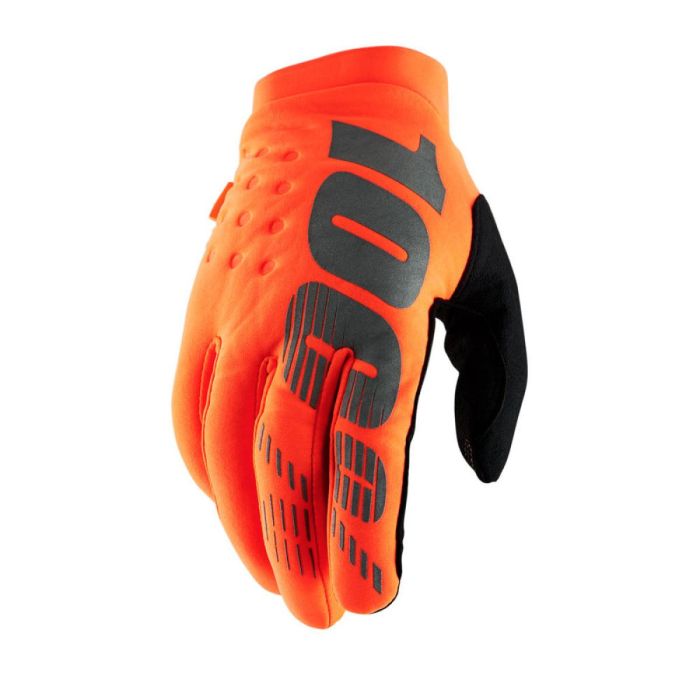 100% Brisker BMX handschoenen Fluo Oranje