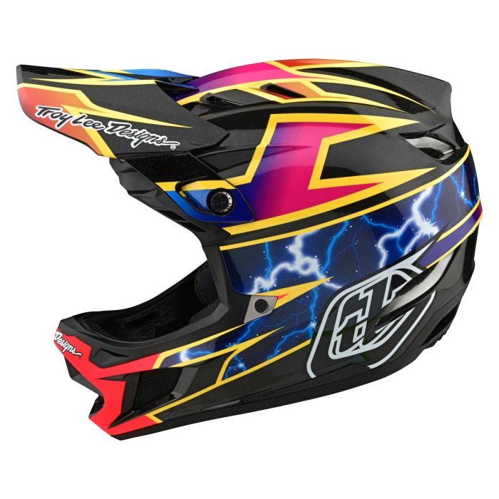 Troy Lee Designs D4 Carbon Mips BMX Helm Lightning Zwart | Gear2win BMX