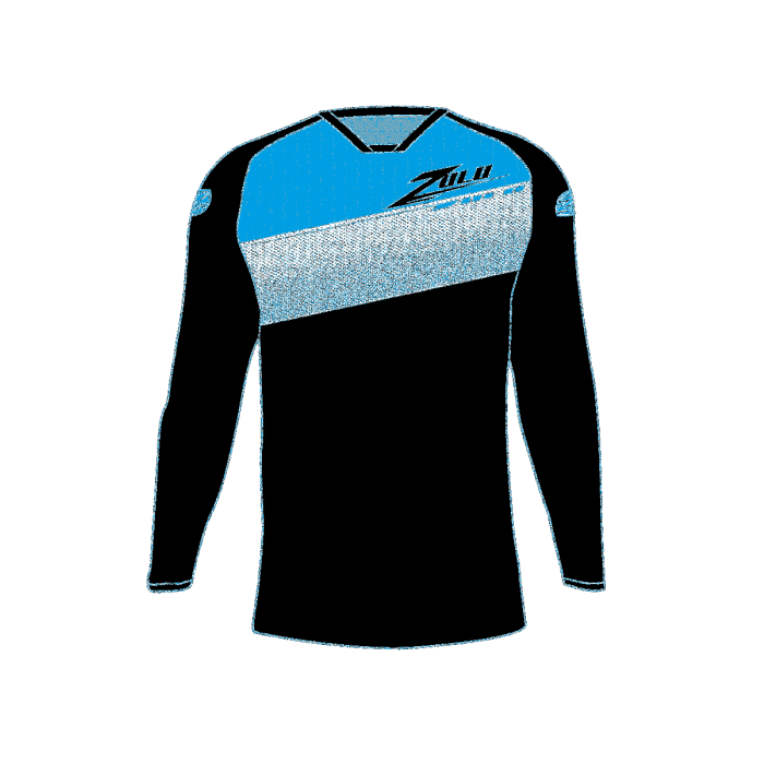 Zulu - Volwassen BMX Shirt Shield Blauw Wit