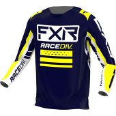 FXR Jeugd Clutch Pro MX Cross shirt Donker blauw/Wit/Geel