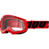 100% Crossbril Strata 2 rood transparante lens