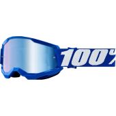 100% Crossbril Strata 2 jeugd blauw Spiegellens blauw