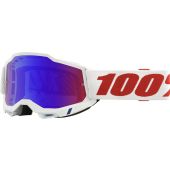 100% BMX crossbril Accuri 2 Pure Spiegel Rood/Blauw