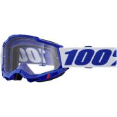 100% BMX crossbril Accuri 2 Blauw Doorzichtig