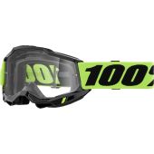 100% BMX crossbril Accuri 2 Neon Geel Doorzichtig