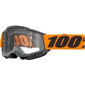 100% BMX crossbril Strata 2 Neon Oranje Doorzichtig
