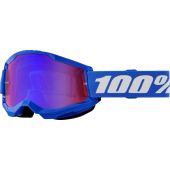 100% BMX crossbril Strata 2 Blauw Spiegel Rood/Blauw