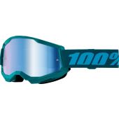 100% BMX crossbril Strata 2 Stone Spiegel Blauw