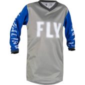 Fly Racing MX-Cross Shirt F-16 Jeugd Grijs/Blauw