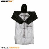 RFX Race Lange Regenjas (Transparant/Zwart) Volwassen maat Large