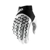 100% Airmatic Glove Black White Silver