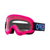 Oakley O frame BMX crossbril Roze Splatter - Donkergrijze lens