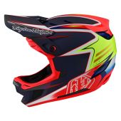 Troy Lee Designs D4 Carbon Mips BMX Helm Lines Zwart Rood