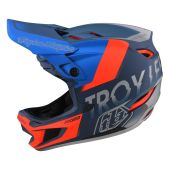 Troy Lee Designs D4 Composiet Mips BMX Helm Qualifier Blauw Rood