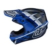 Troy Lee Designs Se4 Polyacrylite Mips Helmet Warped Blue